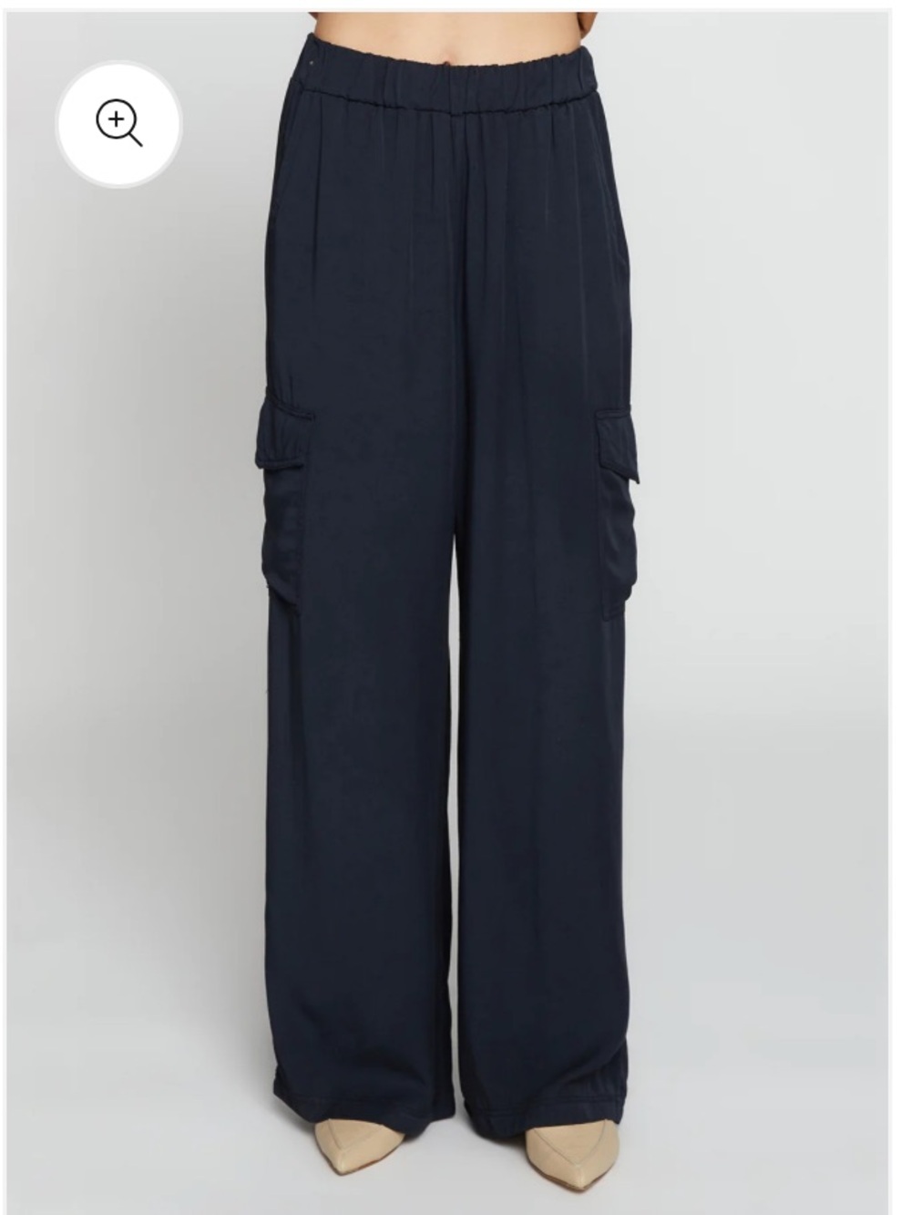 Stateside Wide-Leg Cargo Pants — Black